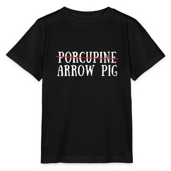 Porcupine Pig Hedgehog Rodent Hystricidae - Stanley/Stella MINI CREATOR Kids’ T-Shirt - black - Front - Mikhail (115cm)