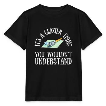Verre de vitrier ajusteur et vitre de sertisseur de verre - T-shirt bio MINI CREATOR Stanley/Stella Enfant - noir - Devant - Mikhail (115cm)