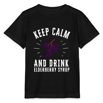 Elderberry Syrup Drink Flu Sambucus Homeopath - Stanley/Stella MINI CREATOR Kids’ T-Shirt - black - Front - Mikhail (115cm)