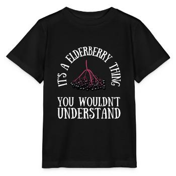 Elderberry Syrup Drink Flu Sambucus Homeopath - Stanley/Stella MINI CREATOR Kids’ T-Shirt - black - Front - Mikhail (115cm)