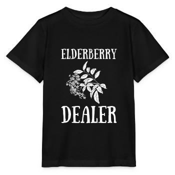 Elderberry Syrup Drink Flu Sambucus Homeopath - Stanley/Stella MINI CREATOR Kids’ T-Shirt - black - Front - Mikhail (115cm)