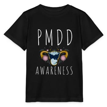PMDD Awareness Premenstrual Syndrome Menstrual - Stanley/Stella Kinder T-Shirt MINI CREATOR  - Schwarz - Vorne - Mikhail (115cm)