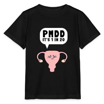 PMDD Awareness Premenstrual Syndrome Menstrual - Stanley/Stella Kinder T-Shirt MINI CREATOR  - Schwarz - Vorne - Mikhail (115cm)