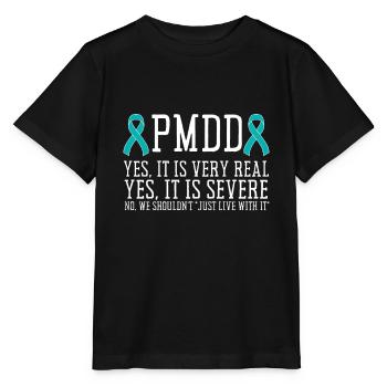 PMDD Awareness Premenstrual Syndrome Menstrual - Stanley/Stella Kinder T-Shirt MINI CREATOR  - Schwarz - Vorne - Mikhail (115cm)