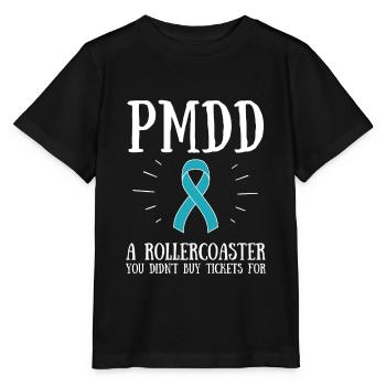 PMDD Awareness Premenstrual Syndrome Menstrual - Stanley/Stella Kinder T-Shirt MINI CREATOR  - Schwarz - Vorne - Mikhail (115cm)