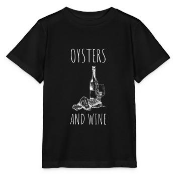 Huîtres écaillées fruits de mer et pelleteuse de palourdes - T-shirt bio MINI CREATOR Stanley/Stella Enfant - noir - Devant - Mikhail (115cm)