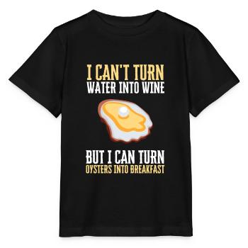 Huîtres écaillées fruits de mer et pelleteuse de palourdes - T-shirt bio MINI CREATOR Stanley/Stella Enfant - noir - Devant - Mikhail (115cm)