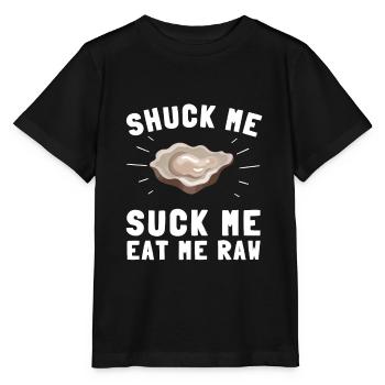 Huîtres écaillées fruits de mer et pelleteuse de palourdes - T-shirt bio MINI CREATOR Stanley/Stella Enfant - noir - Devant - Mikhail (115cm)