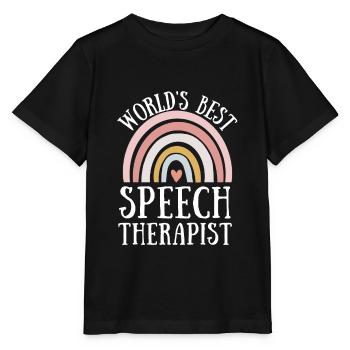 Speech Language Pathologist Speech Therapy SLP - Stanley/Stella Kinder T-Shirt MINI CREATOR  - Schwarz - Vorne - Mikhail (115cm)