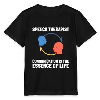 Speech Language Pathologist Speech Therapy SLP - Stanley/Stella Kinder T-Shirt MINI CREATOR  - Schwarz - Vorne - Mikhail (115cm)