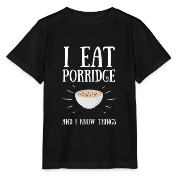 Bouillie céréales Grits Kasha Upma Riz et avoine - T-shirt bio MINI CREATOR Stanley/Stella Enfant - noir - Devant - Mikhail (115cm)