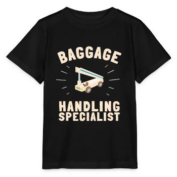 Baggage Handler Airfield Airport Worker - Stanley/Stella MINI CREATOR Kids’ T-Shirt - black - Front - Mikhail (115cm)