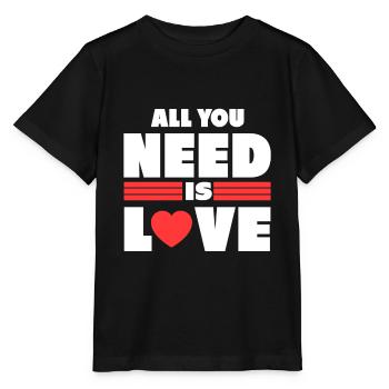 Tout ce que j'ai besoin d'un cadeau d'amour - T-shirt bio MINI CREATOR Stanley/Stella Enfant - noir - Devant - Mikhail (115cm)