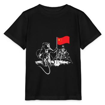 China is conquering space - Stanley/Stella MINI CREATOR Kids’ T-Shirt - black - Front - Mikhail (115cm)