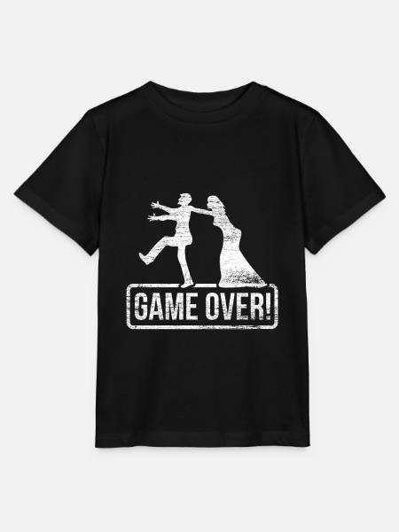 Game Over Hochzeit Braut Bräutigam Ehe Ehepaar - Stanley/Stella Kinder T-Shirt MINI CREATOR  - Schwarz