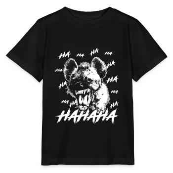 Hahaha Hyena - Stanley/Stella Kinder T-Shirt MINI CREATOR  - Schwarz - Vorne - Mikhail (115cm)