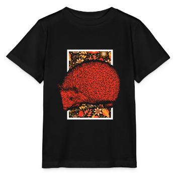Hérisson épine épineux nature naturel animal cadeau - T-shirt bio MINI CREATOR Stanley/Stella Enfant - noir - Devant - Mikhail (115cm)