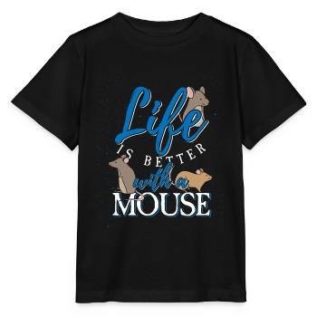 Souris animal de compagnie rat animal nature cadeau rongeur - T-shirt bio MINI CREATOR Stanley/Stella Enfant - noir - Devant - Mikhail (115cm)