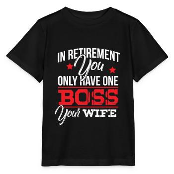 Retraité retraité loisirs plaisir pension cadeau - T-shirt bio MINI CREATOR Stanley/Stella Enfant - noir - Devant - Mikhail (115cm)