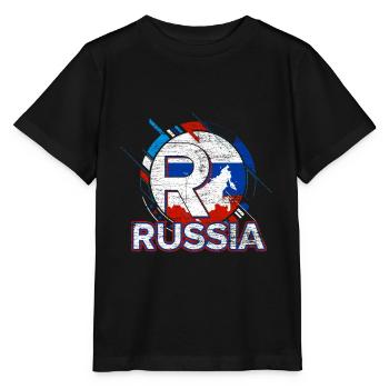 Russie - T-shirt bio MINI CREATOR Stanley/Stella Enfant - noir - Devant - Mikhail (115cm)