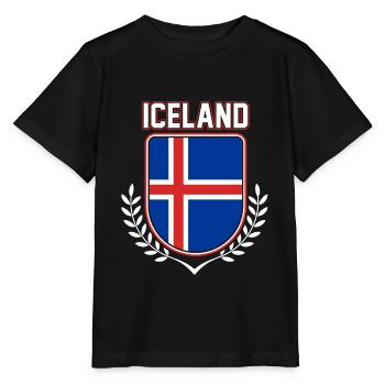 Iceland - Stanley/Stella MINI CREATOR Kids’ T-Shirt - black - Front - Mikhail (115cm)