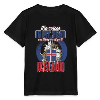 Iceland - Stanley/Stella MINI CREATOR Kids’ T-Shirt - black - Front - Mikhail (115cm)