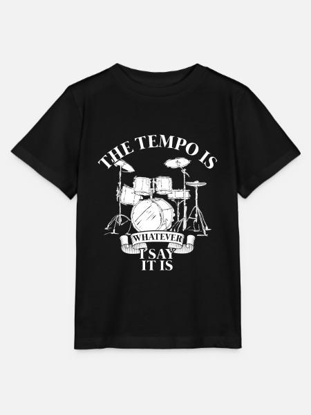 Batteur Batteur Musical Instrument Musicien - Stanley/Stella T-shirt MINI CREATOR til børn - sort