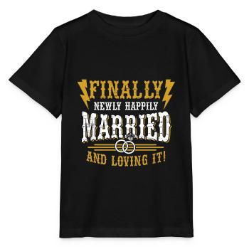 Hochzeit Heirat heiraten Braut Bräutigam Geschenk - Stanley/Stella Kinder T-Shirt MINI CREATOR  - Schwarz - Vorne - Mikhail (115cm)