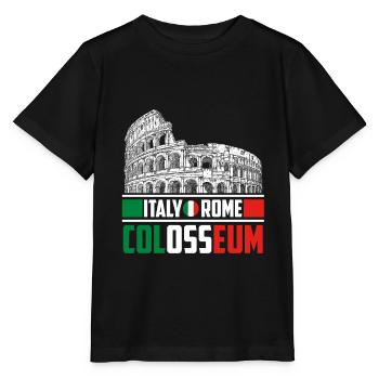 Italien Rom Kolosseum - Stanley/Stella Kinder T-Shirt MINI CREATOR  - Schwarz - Vorne - Mikhail (115cm)