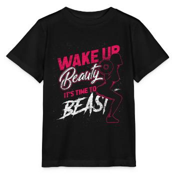 Sportlerin Kraftsport Bodybuilder Biest trainieren - Stanley/Stella Kinder T-Shirt MINI CREATOR  - Schwarz - Vorne - Mikhail (115cm)