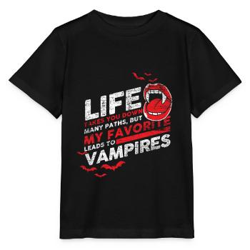 Vampir - Stanley/Stella Kinder T-Shirt MINI CREATOR  - Schwarz - Vorne - Mikhail (115cm)