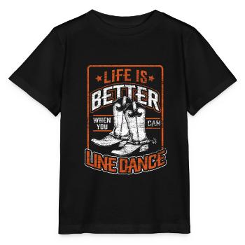 line dance - Stanley/Stella MINI CREATOR Kids’ T-Shirt - black - Front - Mikhail (115cm)