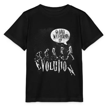 Evolution Darwin Forschung Wissenschaft Geschenk - Stanley/Stella Kinder T-Shirt MINI CREATOR  - Schwarz - Vorne - Mikhail (115cm)