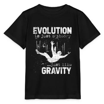 Evolution Darwin recherche théorie des sciences - T-shirt bio MINI CREATOR Stanley/Stella Enfant - noir - Devant - Mikhail (115cm)