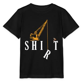 Shirt Kran Fun Baustelle Geschenkidee Spruch - Stanley/Stella Kinder T-Shirt MINI CREATOR  - Schwarz - Vorne - Mikhail (115cm)