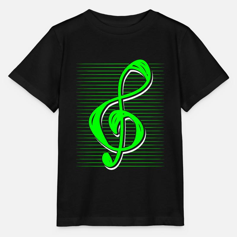 treble clef - Stanley/Stella MINI CREATOR Kids’ T-Shirt - black