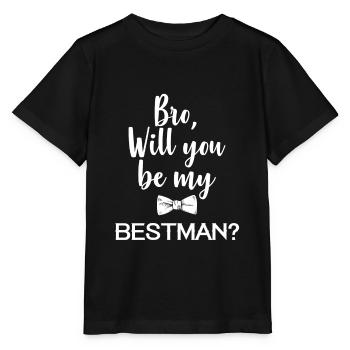Bruder des Bräutigam - Hochzeit Familie Bro - Stanley/Stella Kinder T-Shirt MINI CREATOR  - Schwarz - Vorne - Mikhail (115cm)