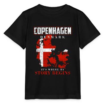 Kopenhagen Dänemark - Stanley/Stella Kinder T-Shirt MINI CREATOR  - Schwarz - Vorne - Mikhail (115cm)