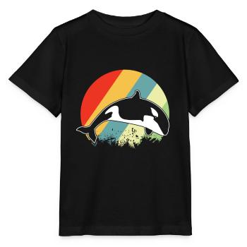 killer whale - Stanley/Stella MINI CREATOR Kids’ T-Shirt - black - Front - Mikhail (115cm)