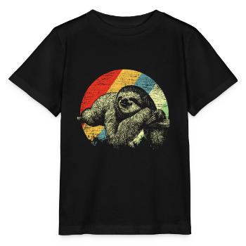 Sloth animal sleeping fatigue laziness - Stanley/Stella MINI CREATOR Kids’ T-Shirt - black - Front - Mikhail (115cm)