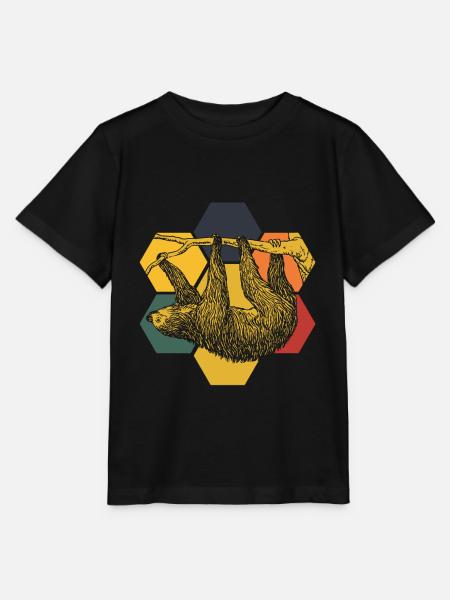 Faultier - Stanley/Stella Kinder T-Shirt MINI CREATOR - Schwarz