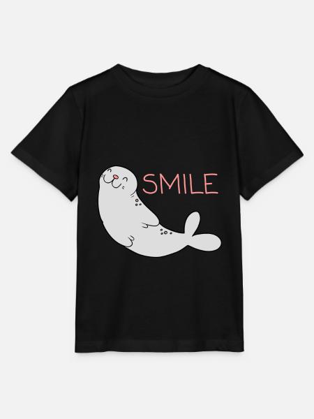 Niedlicher Seehund - Stanley/Stella Kinder T-Shirt MINI CREATOR - Schwarz