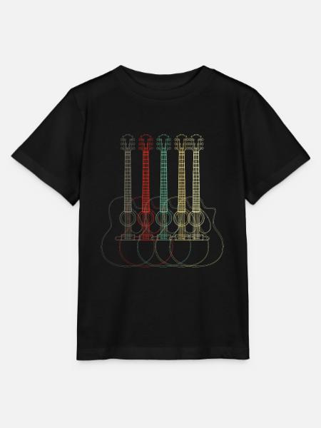 Gitarre, Gitarren, Guitar - Stanley/Stella Kinder T-Shirt MINI CREATOR  - Schwarz