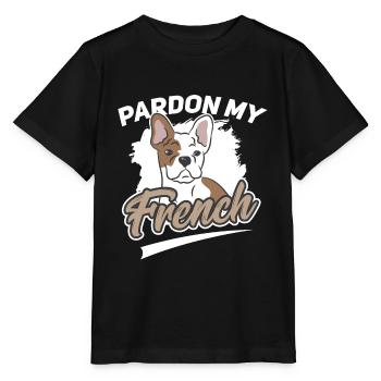 Chien animal de compagnie animal de compagnie français Bulldog - T-shirt bio MINI CREATOR Stanley/Stella Enfant - noir - Devant - Mikhail (115cm)