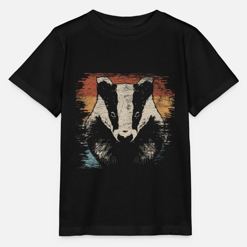 Badger - Stanley/Stella MINI CREATOR Kids’ T-Shirt - black