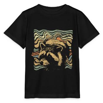 Raton laveur raton laveur - T-shirt bio MINI CREATOR Stanley/Stella Enfant - noir - Devant - Mikhail (115cm)