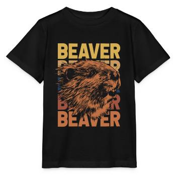 Biber - Stanley/Stella Kinder T-Shirt MINI CREATOR  - Schwarz - Vorne - Mikhail (115cm)