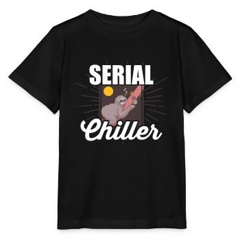 Serial Chiller - With a sleeping sloth - Stanley/Stella MINI CREATOR Kids’ T-Shirt - black - Front - Mikhail (115cm)