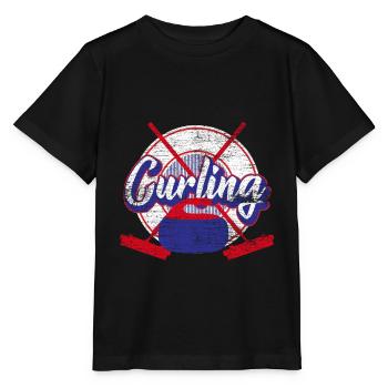curling - T-shirt bio MINI CREATOR Stanley/Stella Enfant - noir - Devant - Mikhail (115cm)