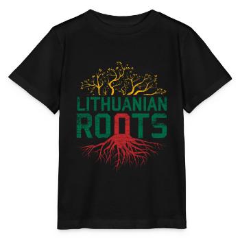 Lithuania roots - Stanley/Stella MINI CREATOR Kids’ T-Shirt - black - Front - Mikhail (115cm)